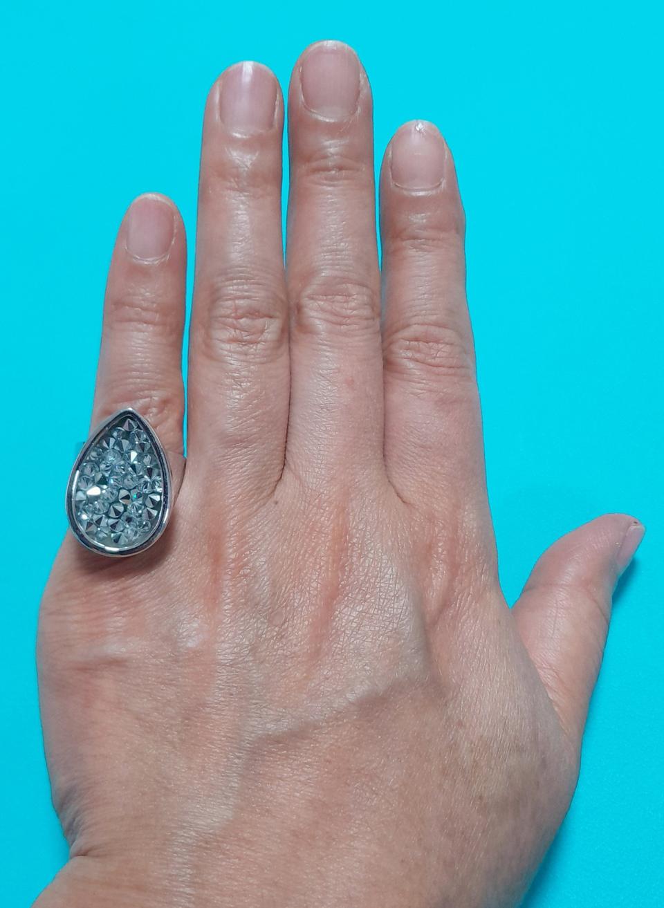 ♥물방울모양 큐빅 반지