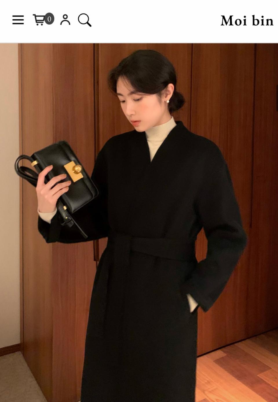 모아빈 노카라 핸드메이드 코트