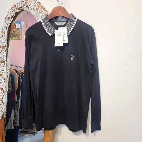 발망 검정 긴팔 폴로 셔츠