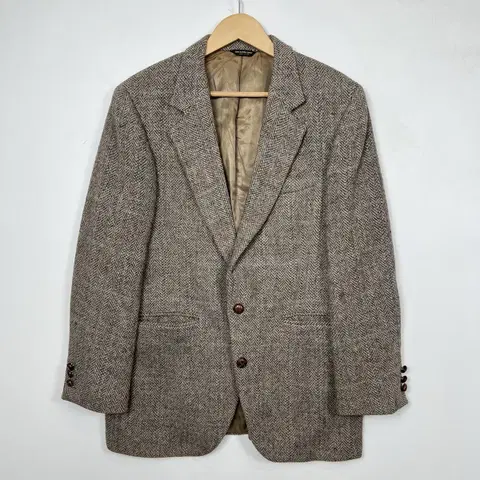 1990s Kenneth 헤링본 투버튼 블레이저