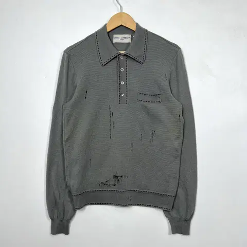 2000s DnG 돌체앤가바나 디스트레스드 카라 니트