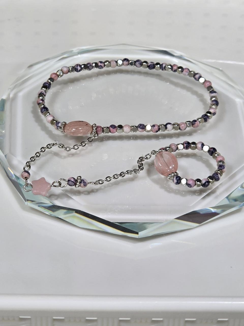 프리사이즈 팔찌 와 반지 일체형