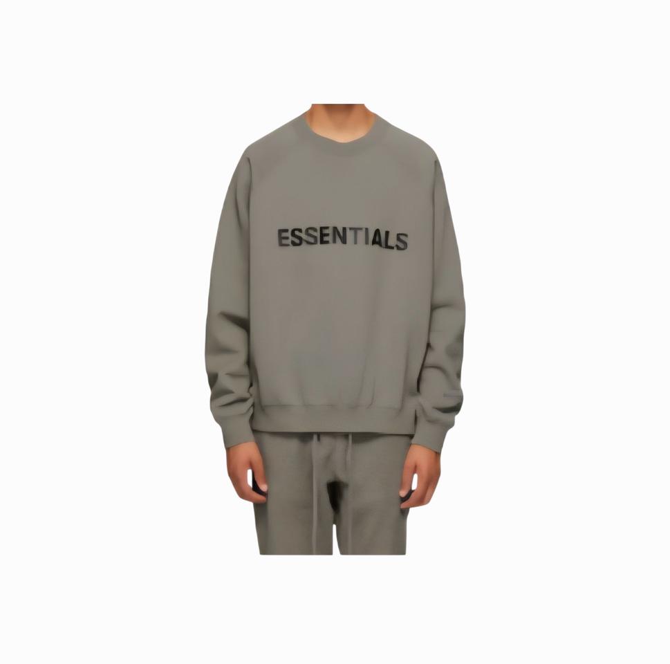 새상품)  피어 오브갓 에센셜 3D 실리콘아플리케 크루넥 기모 스웻셔츠