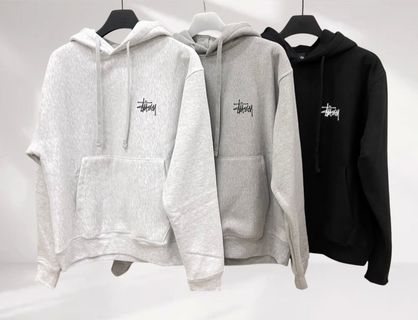 [새상품/정품/무료배송] 스투시 남여공용 베이직 기모 후드티