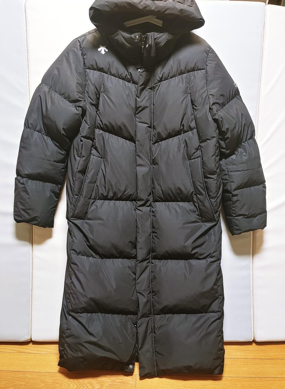 [XL] 데상트 거위털 롱패딩 점퍼 블랙1319