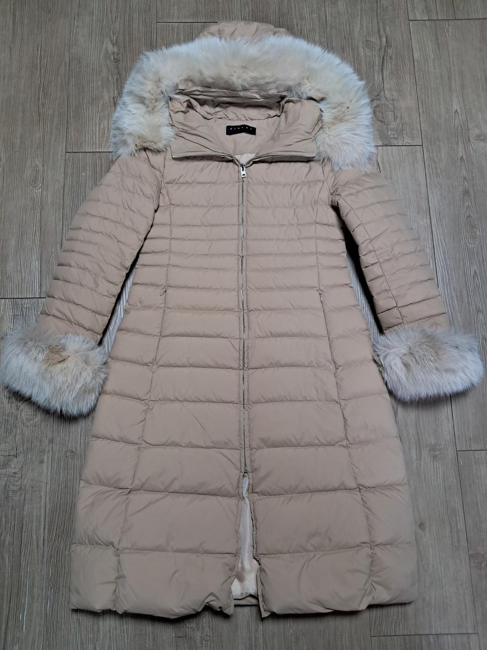 시슬리 폭스퍼 롱패딩 42