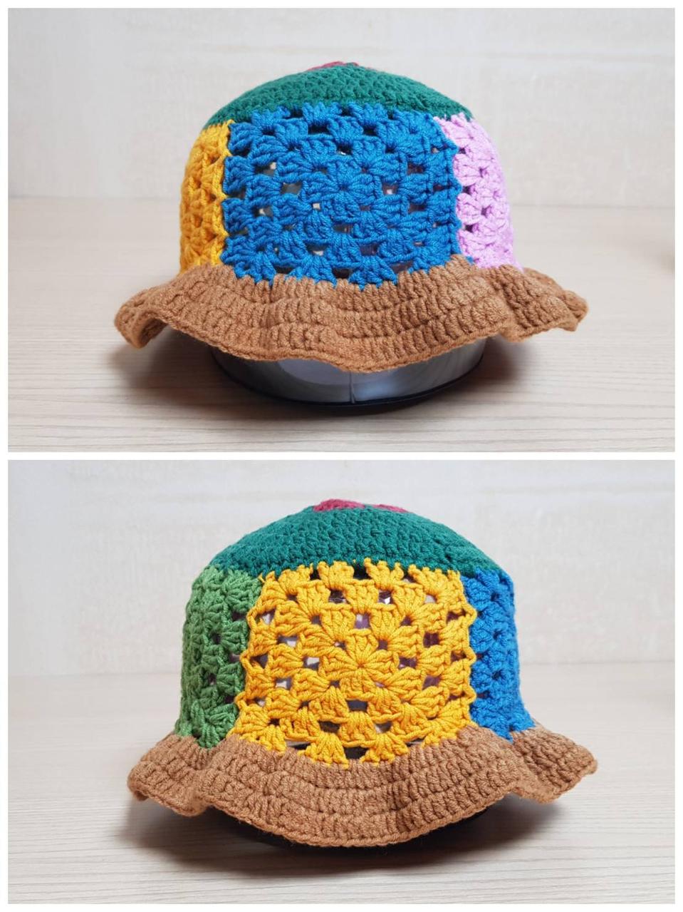 알록달록 뜨개 버킷햇 새상품