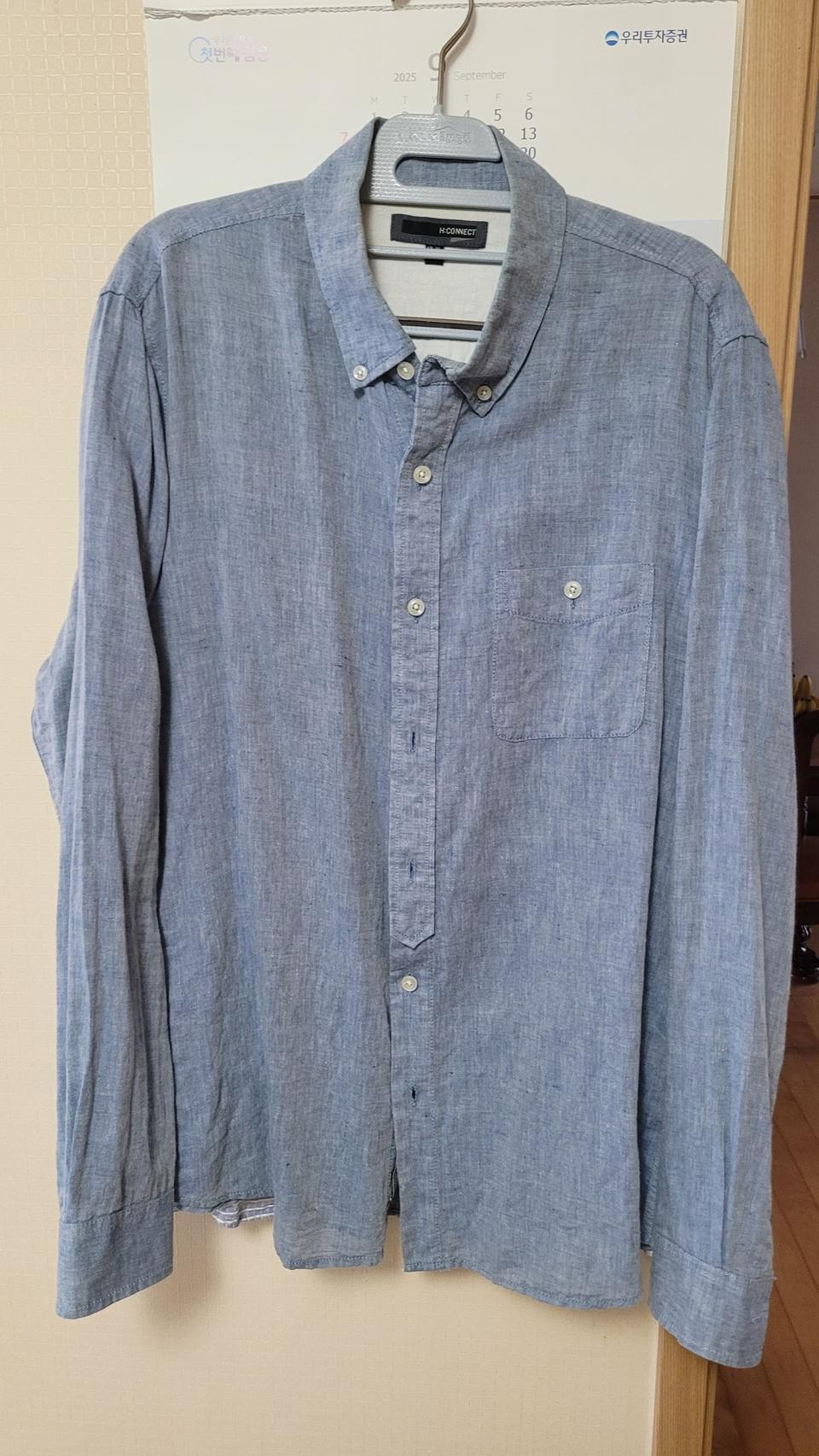 에이치커넥트 블루셔츠 XL(105)사이즈 판매.