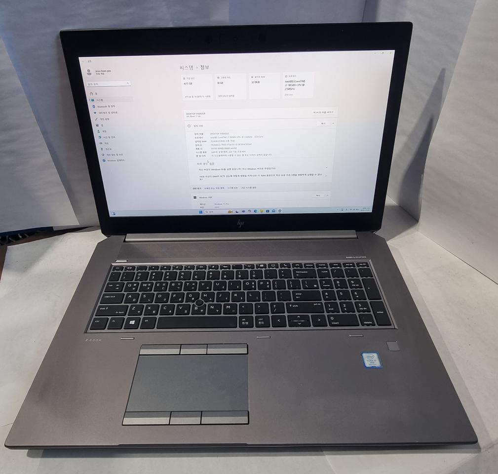 HP 노트북 i7 9850H RTX 4000 17인치