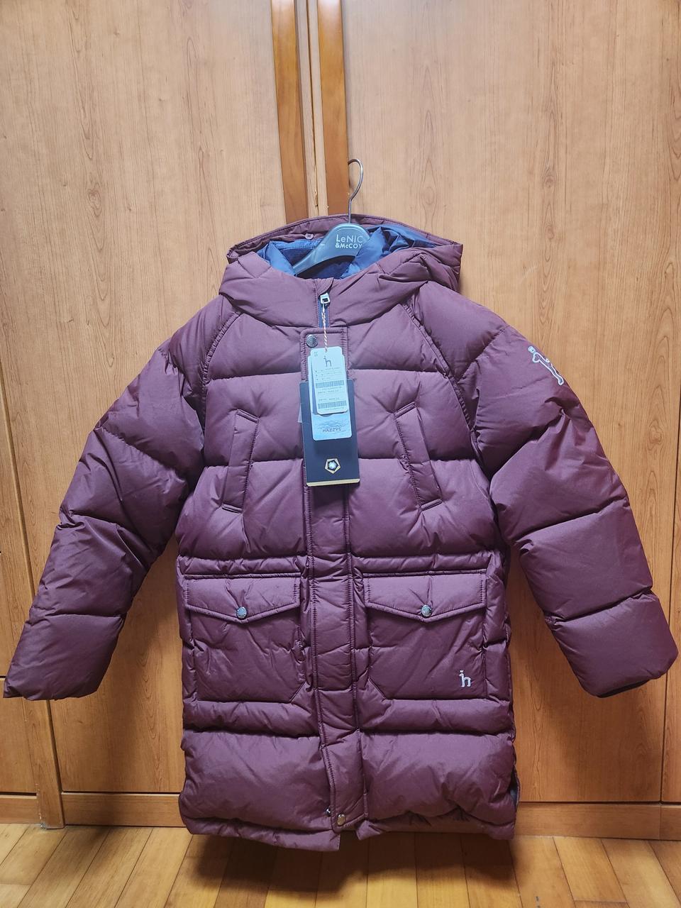 헤지스키즈 덕다운 155새제품