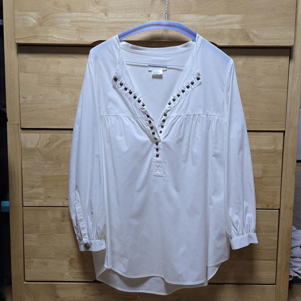 쟈딕앤볼테르 스터드 화이트 셔츠