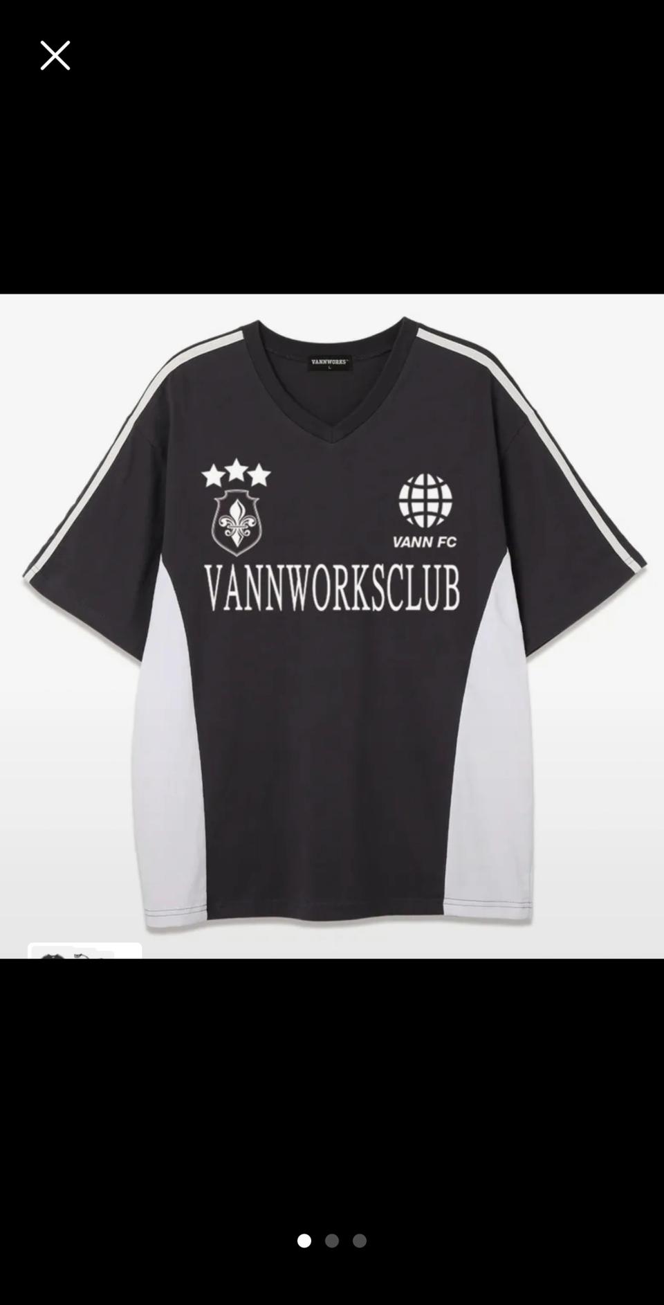 나눔) 밴웍스 스포티 블록코어 브이넥 반팔 티셔츠 블랙 2xl (110)