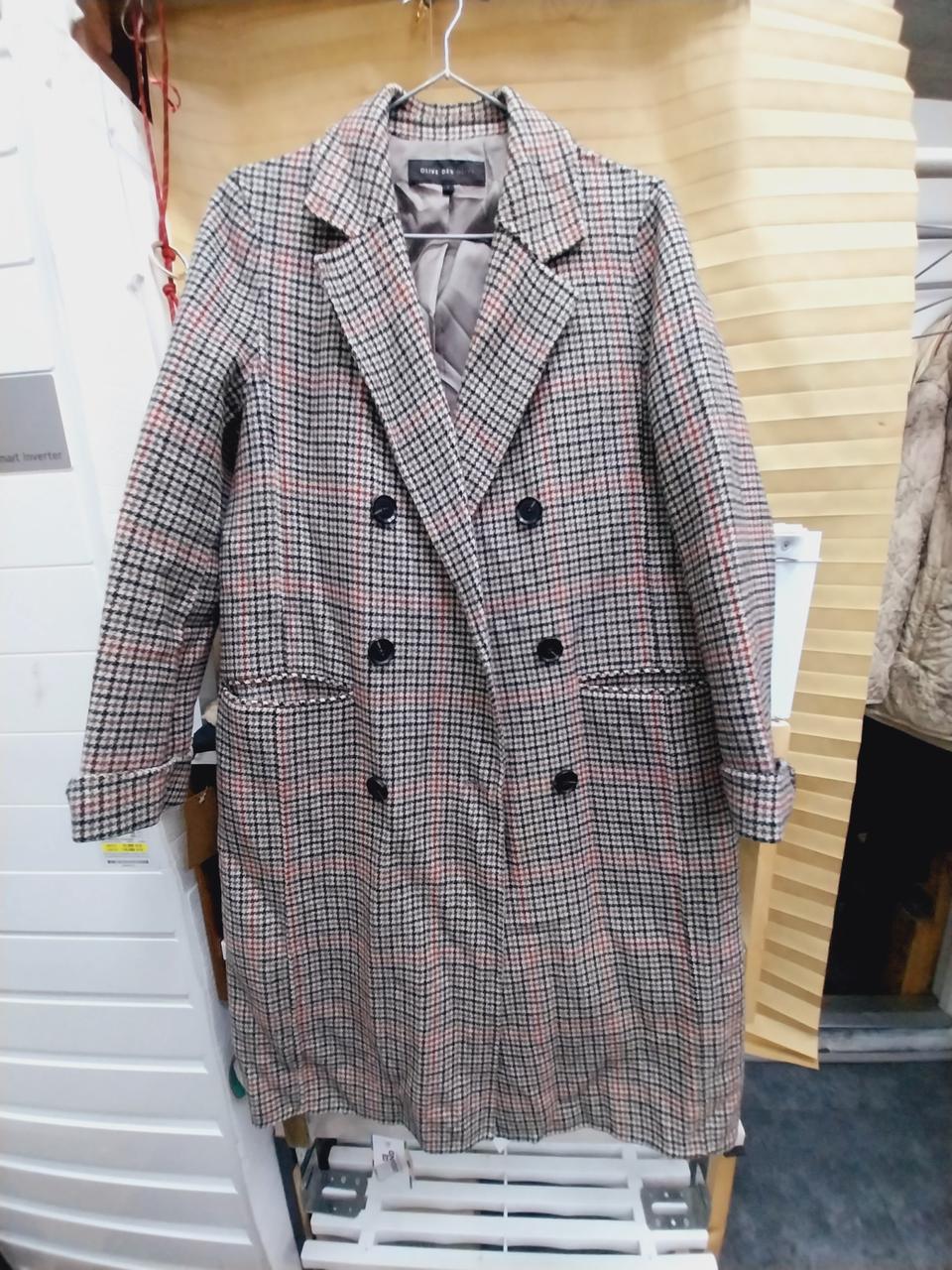 올리브데올리브체크코트