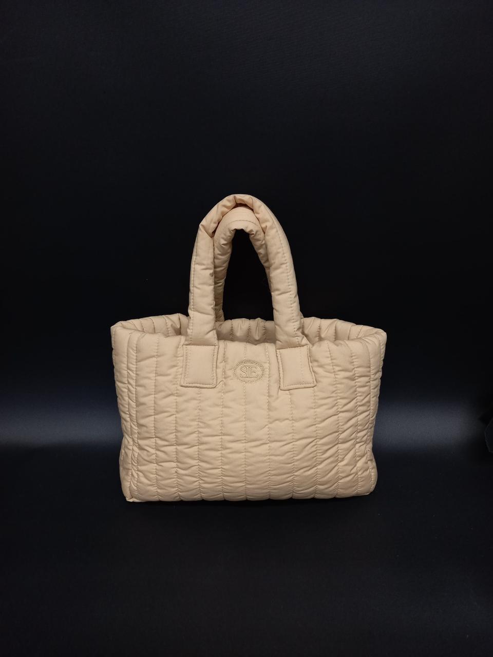 씨엔느 패딩 퀄팅 토트백