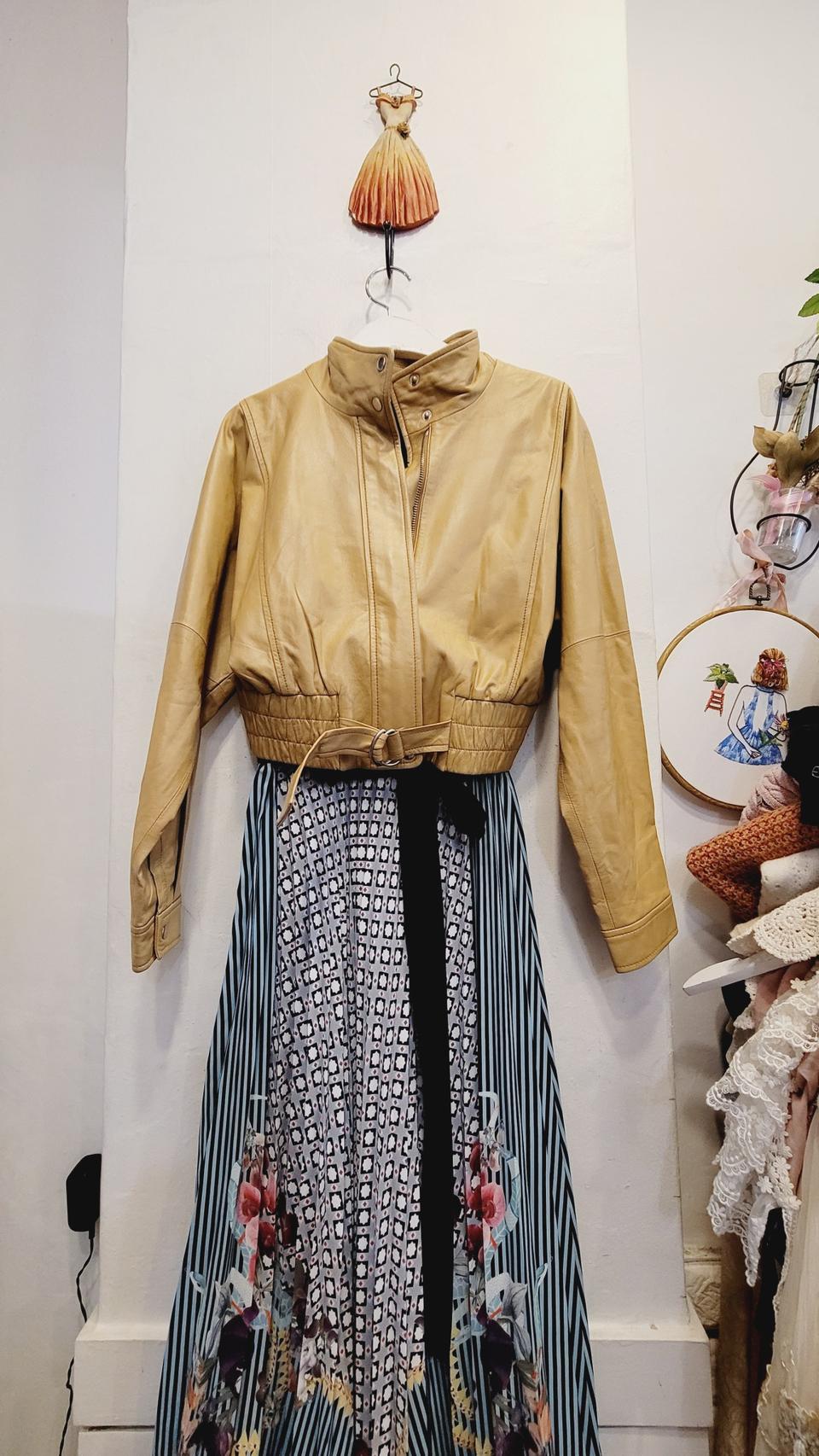 클럽모나코 양가죽 네이그런 블루종