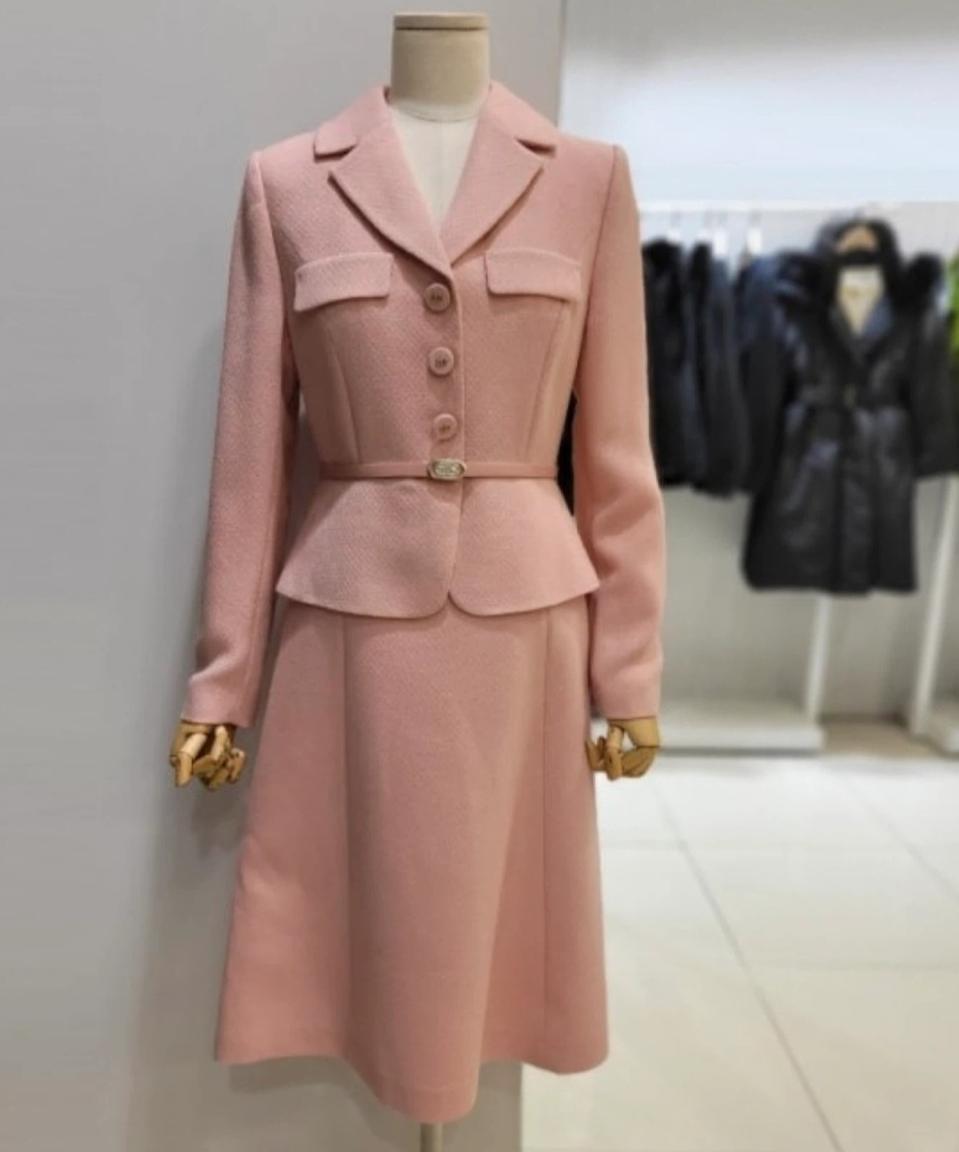 실착1시간.샤틴 트위드 원피스 55사이즈