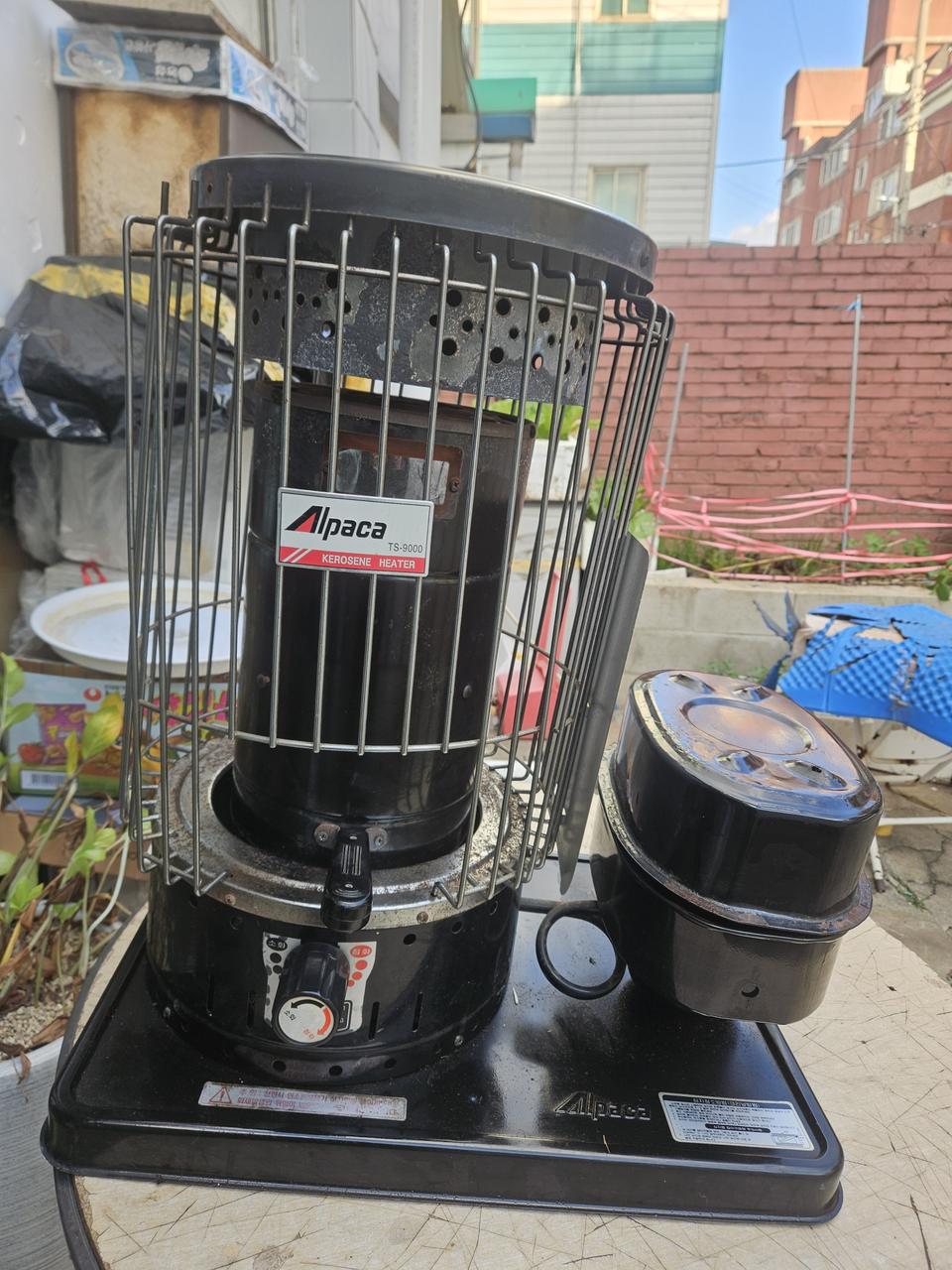 알파카 캠핑난로 심지난로 석유난로 등유난로 온풍기 열풍기 무척 따뜻합니다