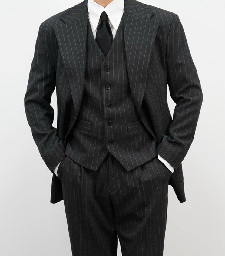 카터 울 스트라이프 수트세트(새상품)(전문수트공정)