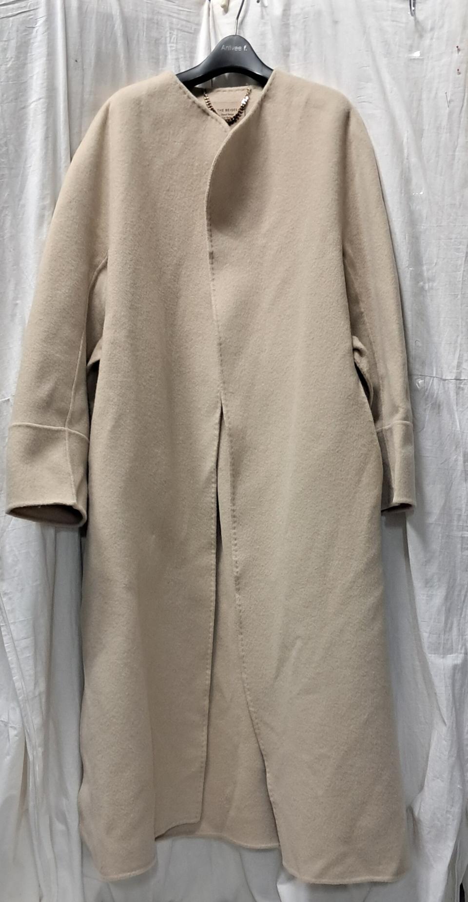 더베이지스 핸드메이드 울 롱코트