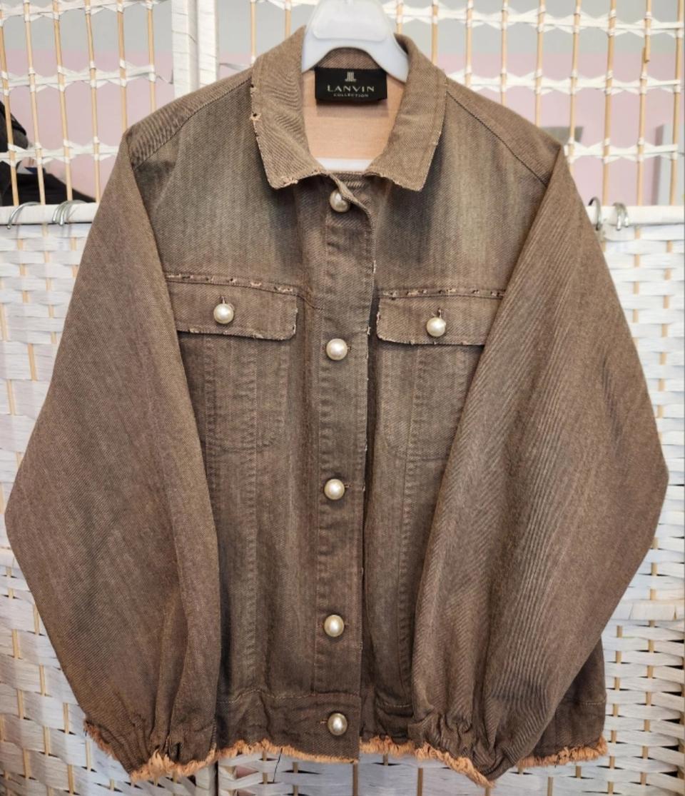 랑방 진주 오버핏 데님자켓(free)