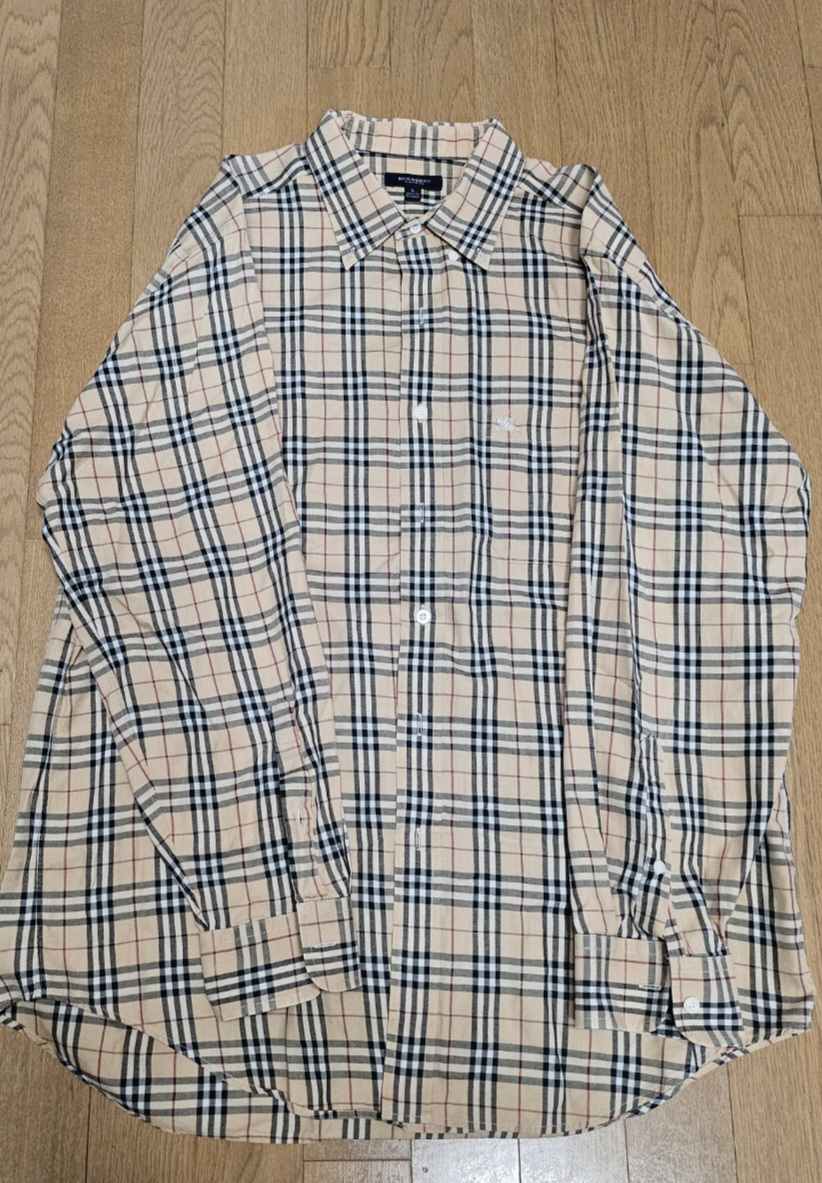 (정품) 버버리 노바체크 빈티지 셔츠 L 100-105