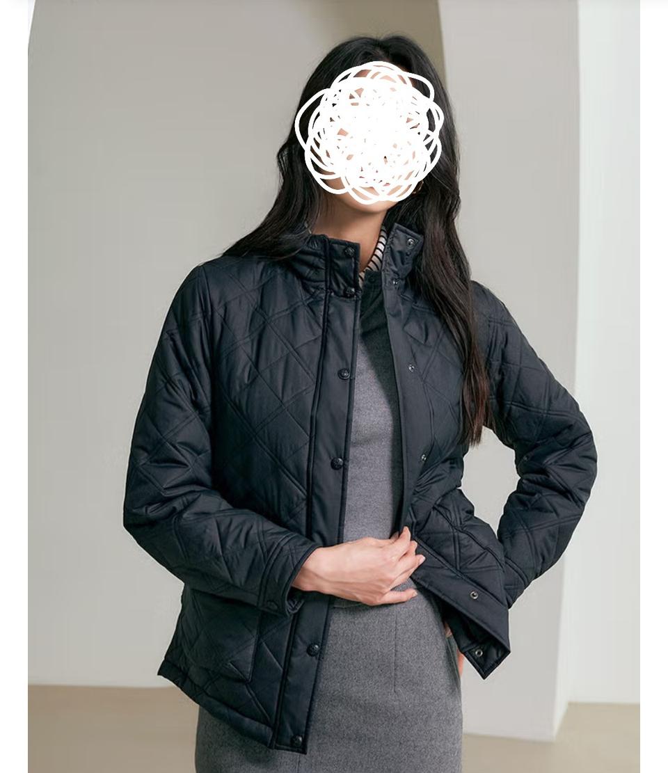 새상품 벨트 퀼팅자켓 베이지