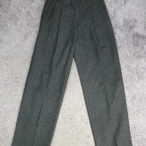 stu 바지 핀턱 울 슬랙스 겨울 팬츠 그레이