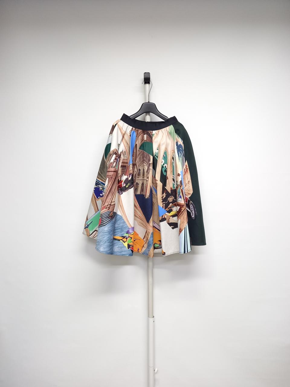 타임 춘추동 얇은네오프렌 A라인플레어 롱 스커트 44