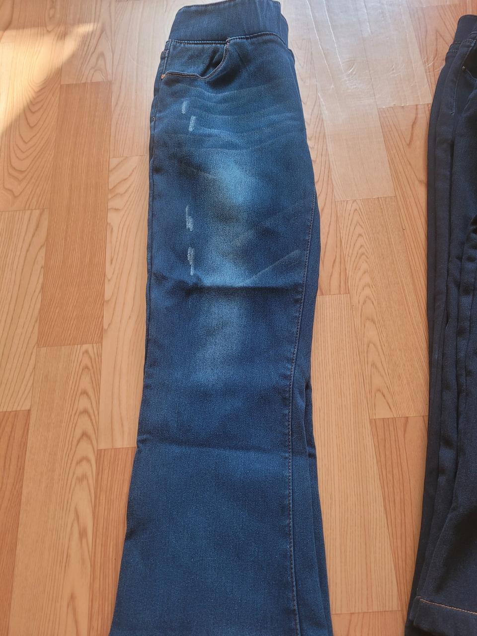 여성 융기모 부츠컷청바지