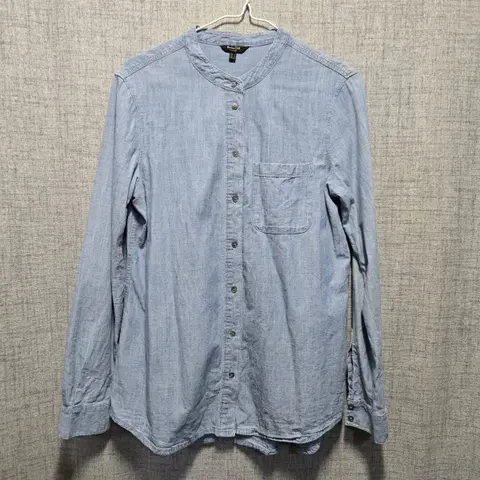 마시모두띠 여성 데님 헨리넥 긴팔 셔츠 s