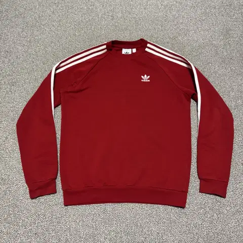 Xs 아디다스 삼선 맨투맨 레드