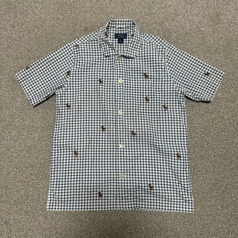 S 폴로랄프로렌 포니 패턴 체크 반팔 셔츠