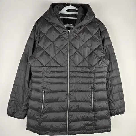 [무료배송]프로스펙스 105 여성 경량 덕 다운 하프 패딩 점퍼 블랙