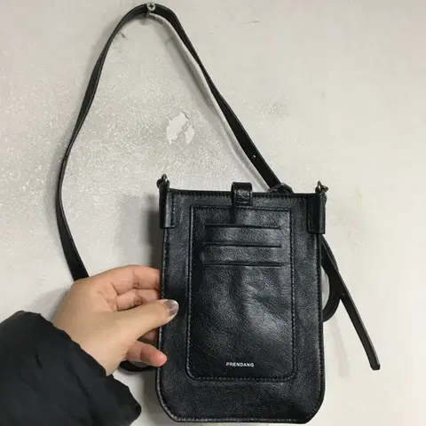 쁘렝땅 김희애 카드지갑 레더 크로스백