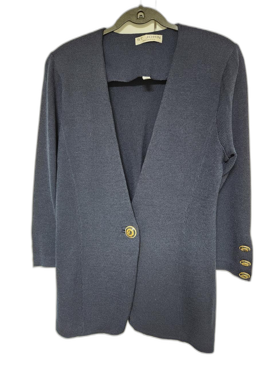 St. John 네이비 금장 자켓 M
