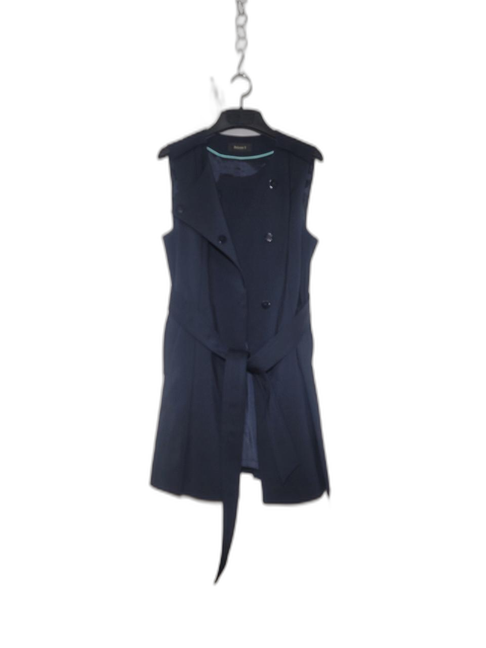 Anivee f. 아니베에프 민소매 벨티드 스판 롱자켓