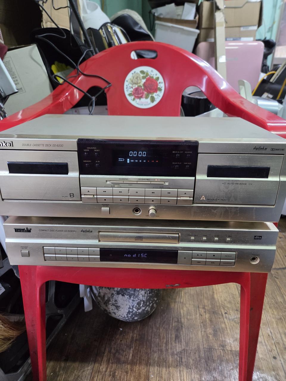 인켈 CD플레이어 카세트테크 2대일괄