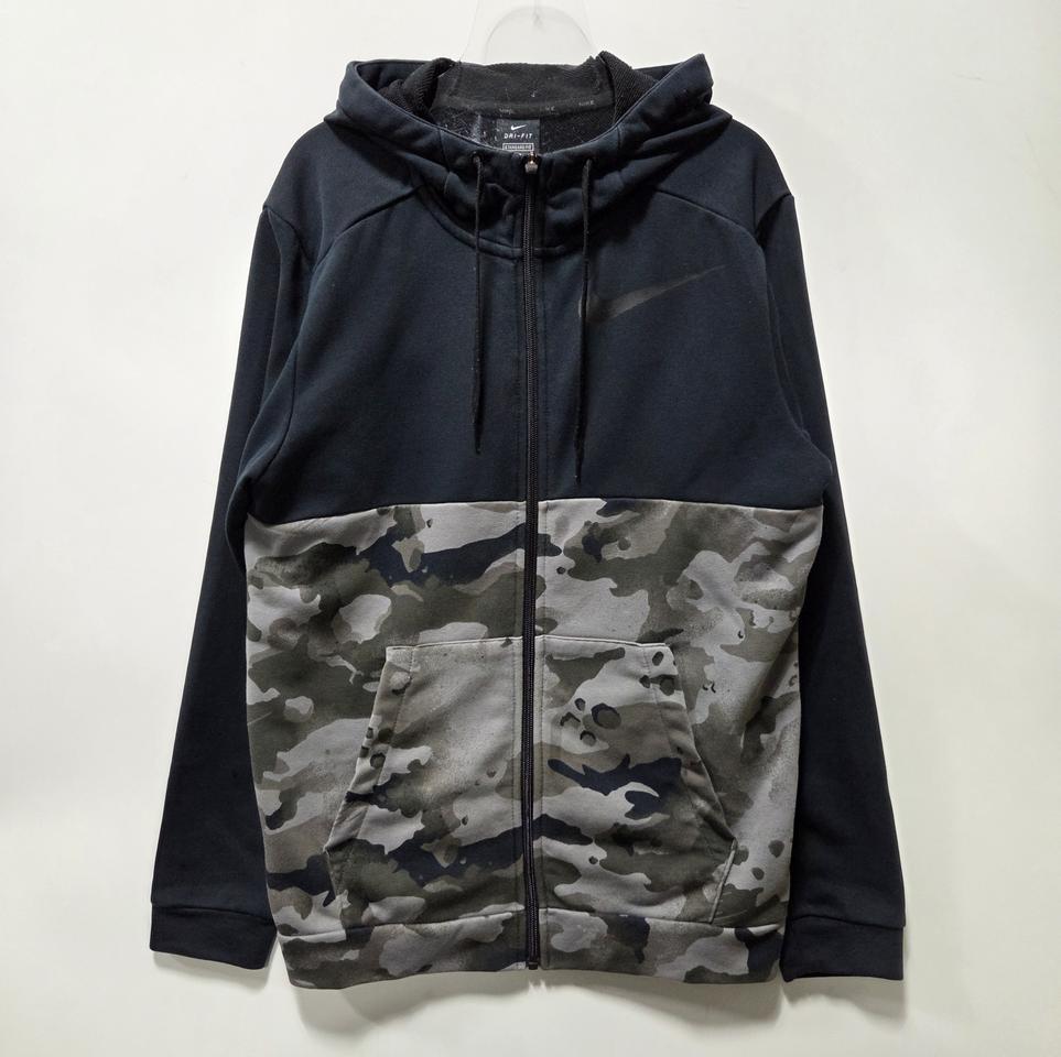 나이키 드라이핏 풀집 카모플라쥬 후드 집업 M 25110308