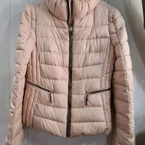 베이지색 여성 패딩 점퍼ㅡ패딩점퍼66사이즈