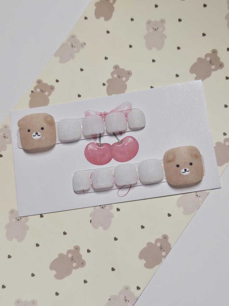 [수제페디팁] 포근 베어 페디팁