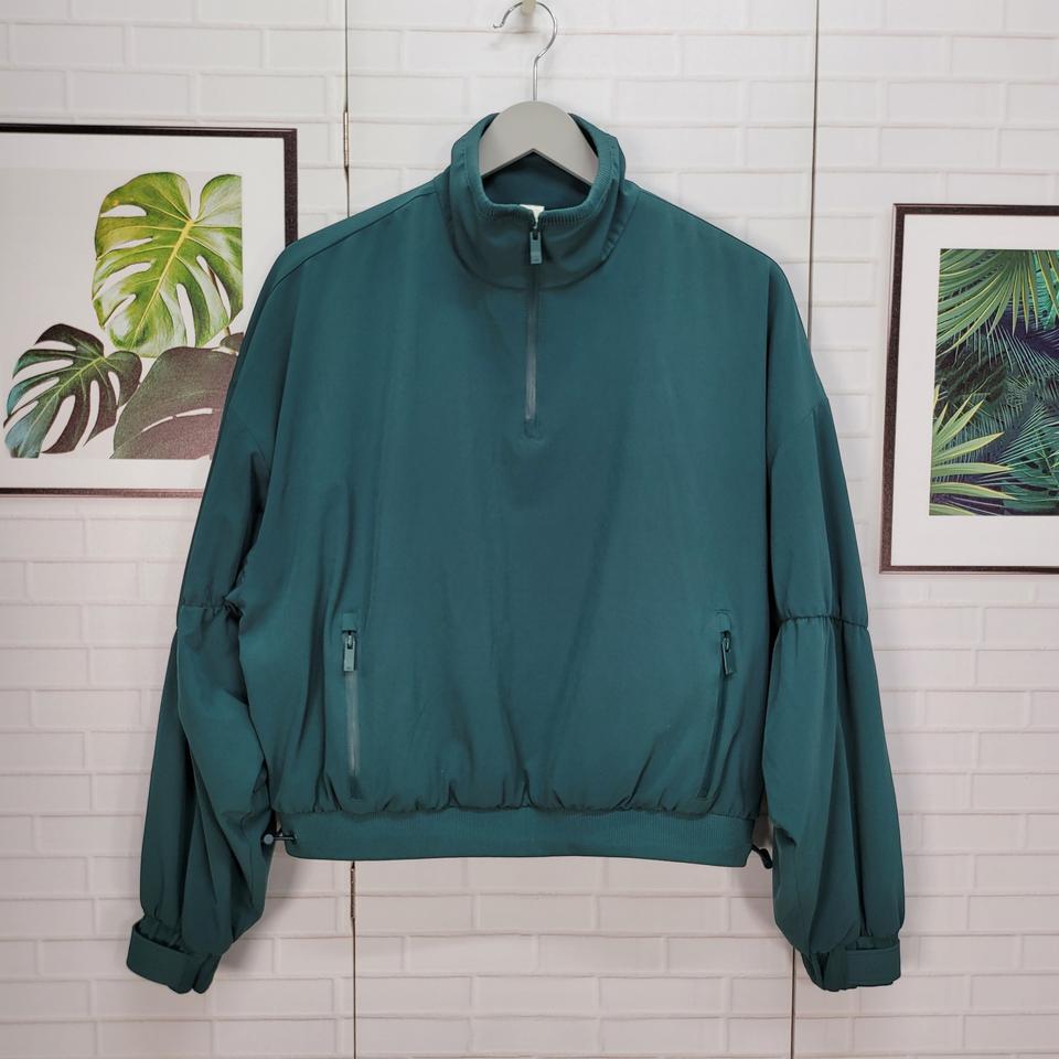 ALO YOGA 알로요가 하프 지퍼 크롭 엘리베이션 커버업 XS 사이즈