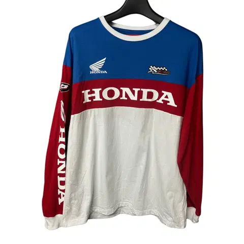 XL 혼다 모터사이클 로고 긴팔 티셔츠