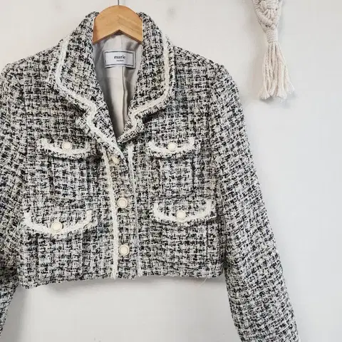 마리마켓 숏 트위드자켓 M