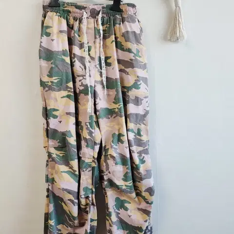 라걸 핑크 카모 조거팬츠