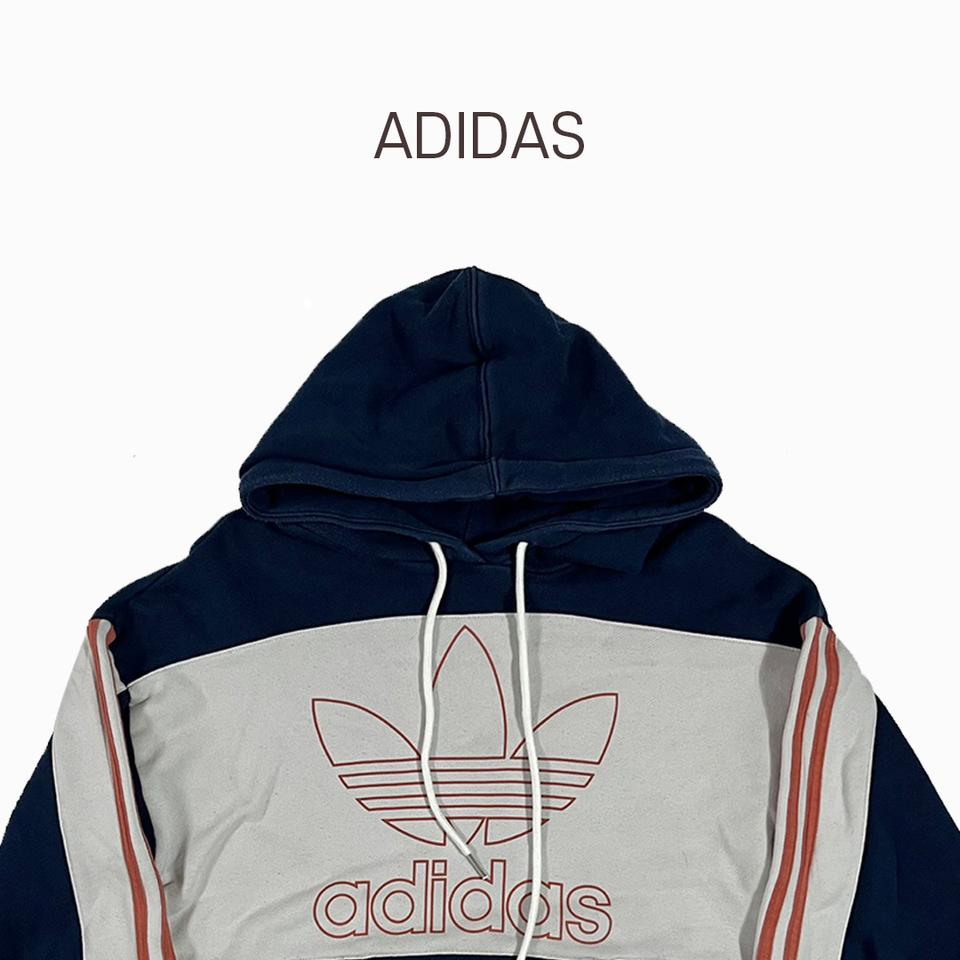 아디다스 유로파 아웃라인 배색 후드티 BD040