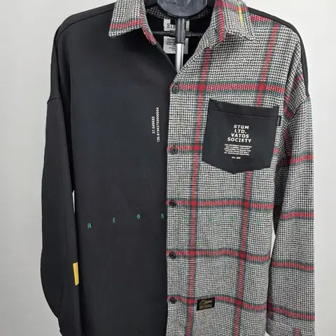 스티그마 snake oversized 체크 셔츠 L / 상태 좋음