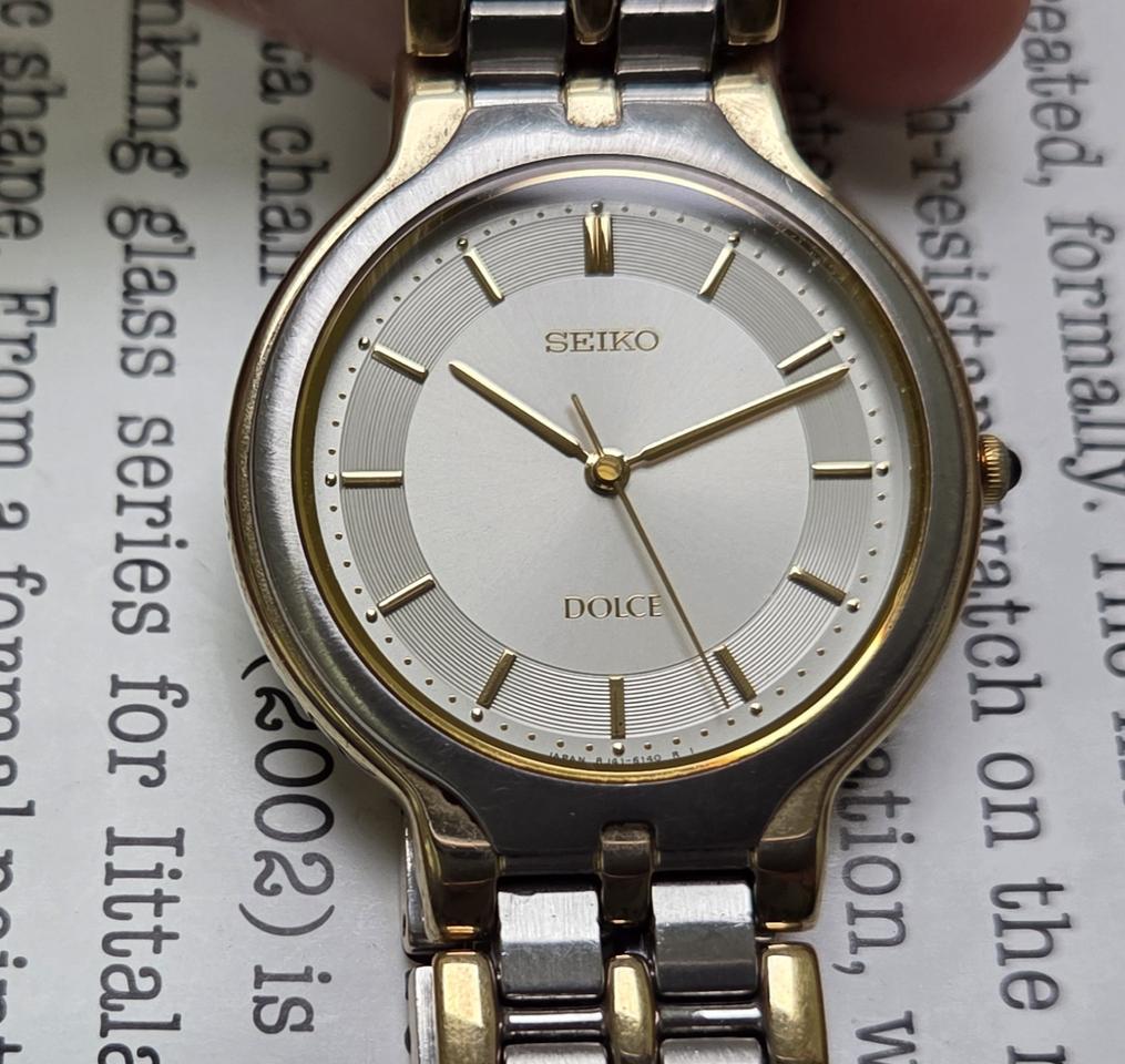 빈티지 세이코 돌체 오리지널 동심원 다이얼 슬림쿼츠 브레이슬릿 ver.