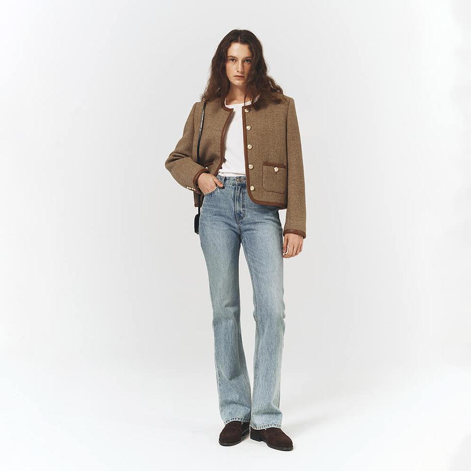 DUNST 에센셜 세미부츠컷 청바지 라이트블루