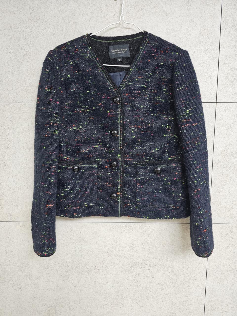 써스데이아일랜드  트위드 자켓