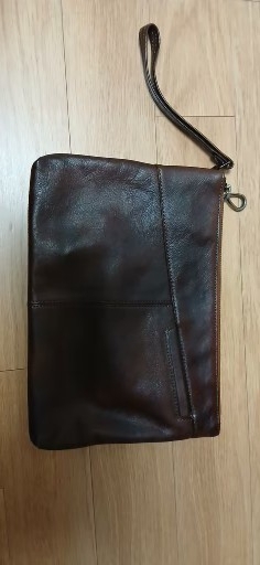 가죽 클러치백 브라운 남성